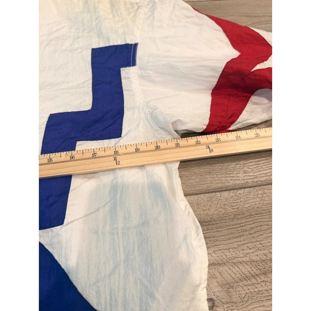 Vintage Head Windbreaker Jacket Red White Blue Star Colorblock Mens Large 90s